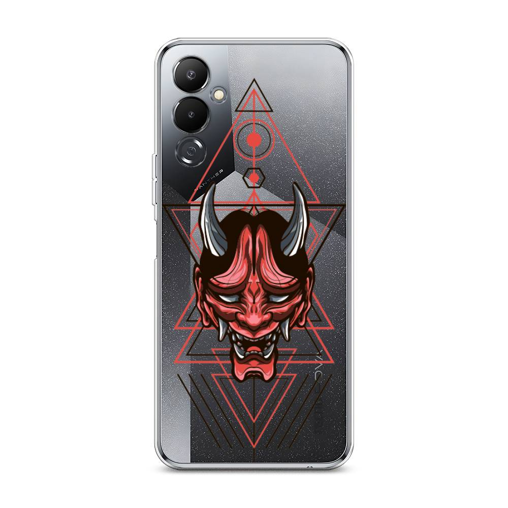 

Чехол для Tecno Pova 4 "Hanya Oni mask", Серый;красный;черный, 302550-4
