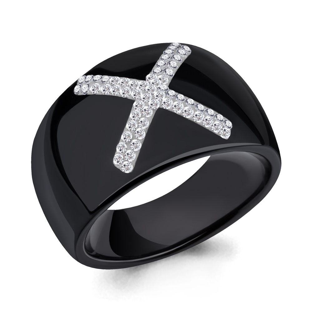 

Кольцо из керамики со стеклом Aquamarine Aquamarine 66597 р. 17.5, 66597