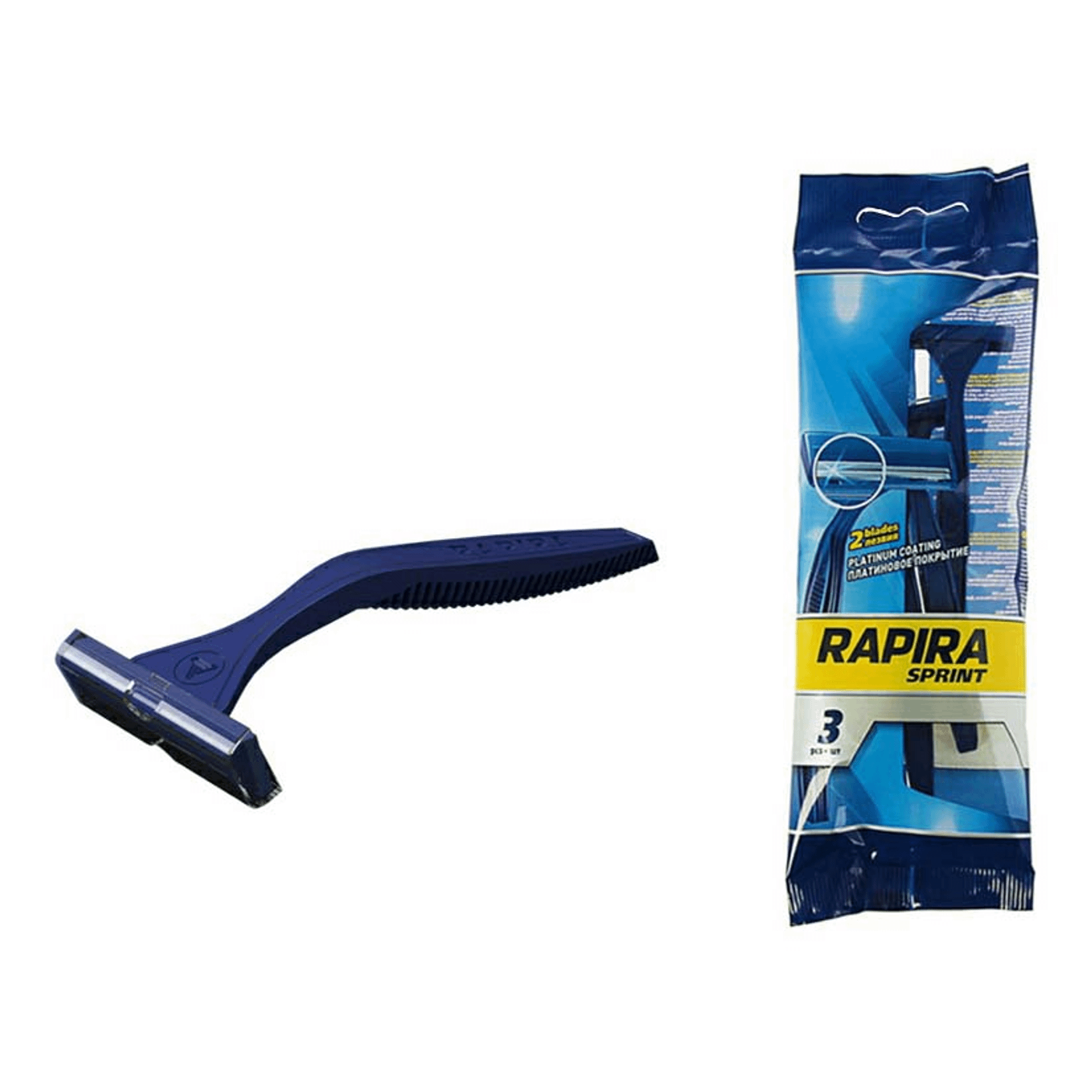 Бритвенные станки Rapira Sprint одноразовые, с двойным лезвием, 5 шт. станки одноразовые для бритья джигит blue 3 5 шт