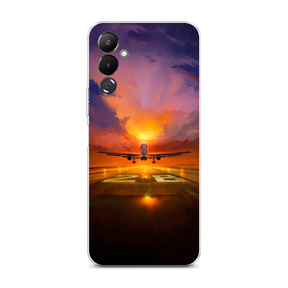 

Чехол на Tecno Pova 4 "Самолет на посадке", Оранжевый;синий, 302550-6