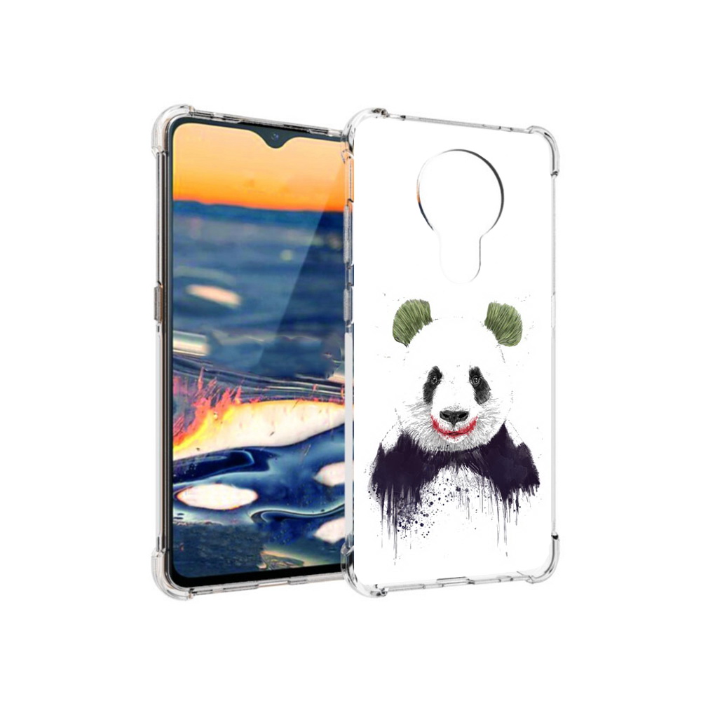 

Чехол MyPads Tocco для Nokia 5.3 панда джокер (PT227052.106.533), Прозрачный, Tocco