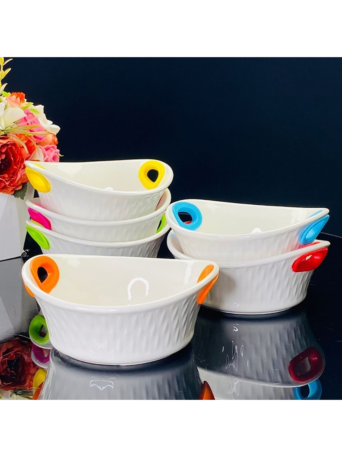 

Салатники Lenardi фарфоровые, 14 см, 6 шт
