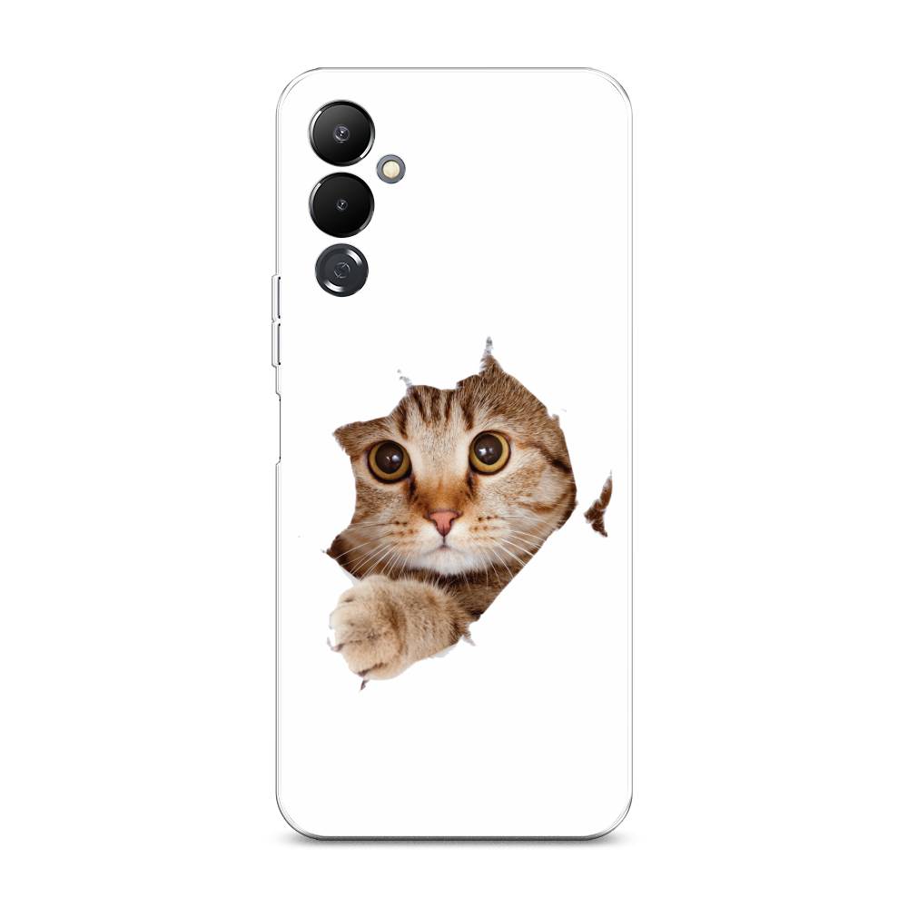 

Чехол на Tecno Pova 4 "Кот и бумага", Белый;коричневый, 302550-1