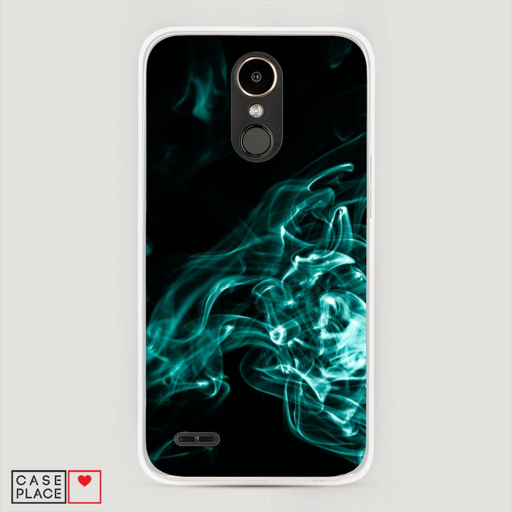 

Чехол на LG K10 2017 "Дым", Голубой;черный, 81350-3