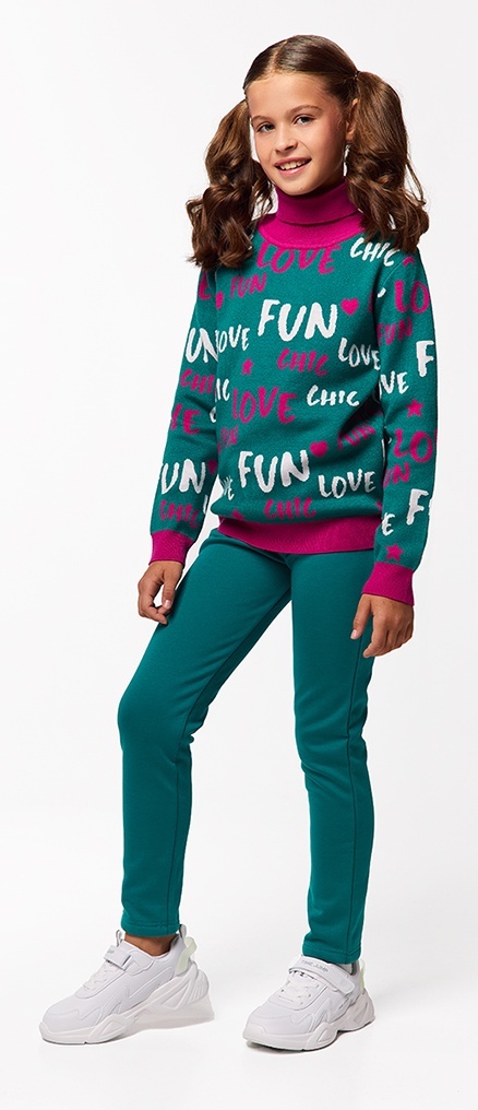 

Свитер детский Kari AW24C81403520, темно-зеленый, 122, 236881