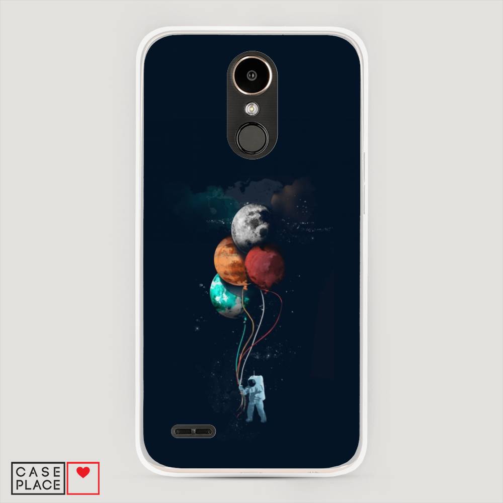 

Чехол на LG K10 2017 "Космонавт с шариками", Разноцветный, 81350-4
