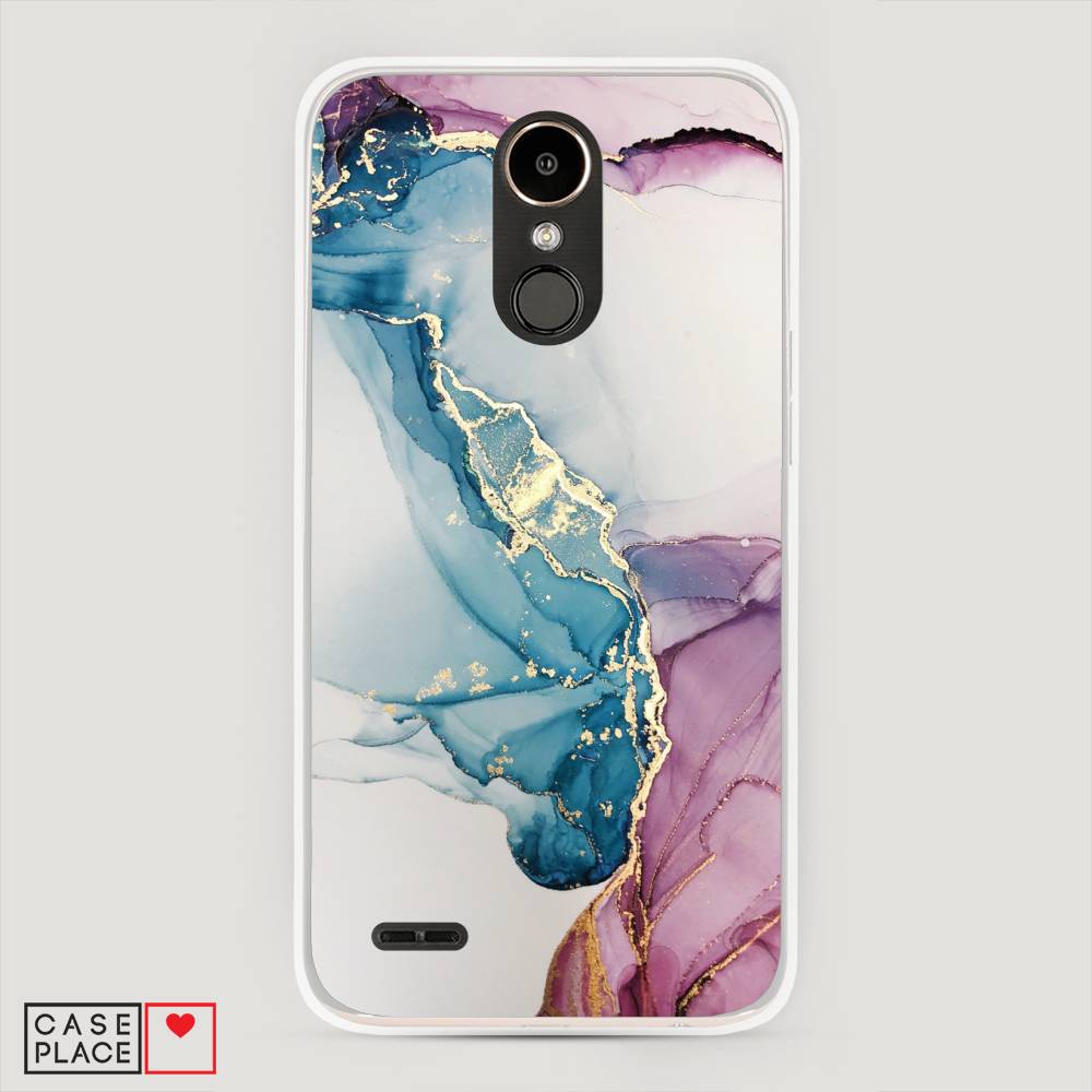 

Чехол на LG K10 2017 "Розовые разводы рисунок", 81350-3