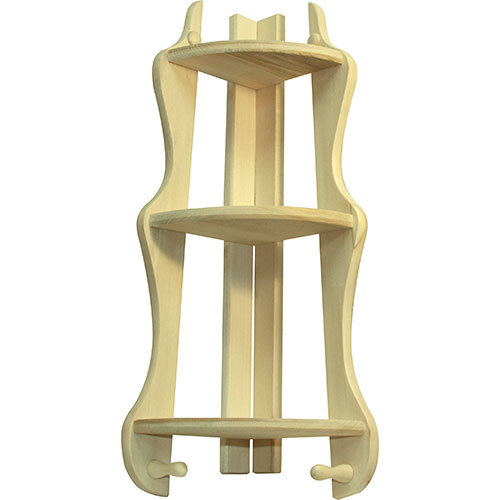 

Полочка угловая 3-ярусная с 2 крючками, Бежевый, угловая