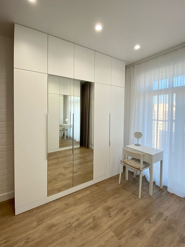 Шкаф Распашной QualisMebel Монреаль 2500х700х2500, Белый