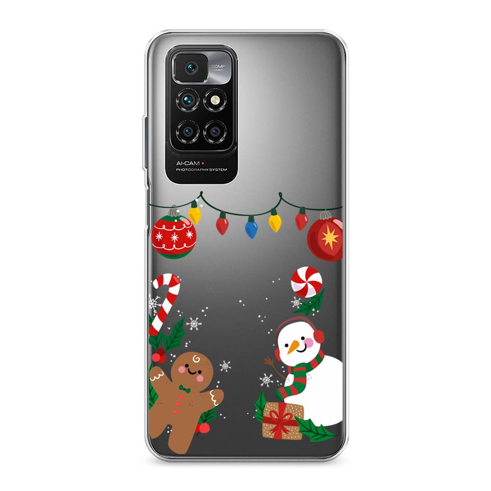 

Чехол для Xiaomi Redmi 10 "Новогоднее настроение", Коричневый;красный;зеленый, 311350-5