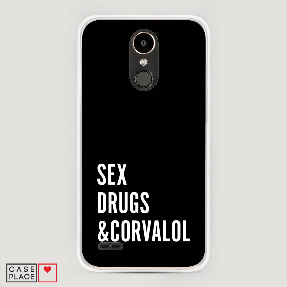 

Чехол на LG K10 2017 "Corvalol", Черный;серый;белый, 81350-6