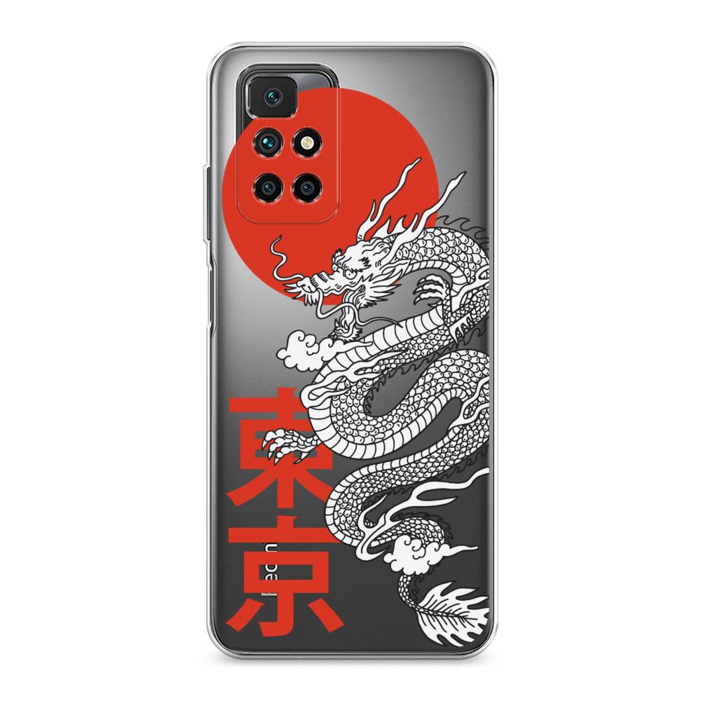 

Чехол на Xiaomi Redmi 10 "Китайский дракон", Черный;красный;белый, 311350-1