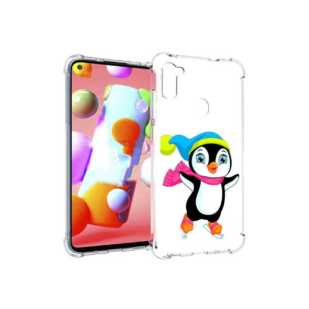 

Чехол MyPads Tocco для Samsung Galaxy M11 пингвин на коньках (PT147121.487.540), Прозрачный, Tocco