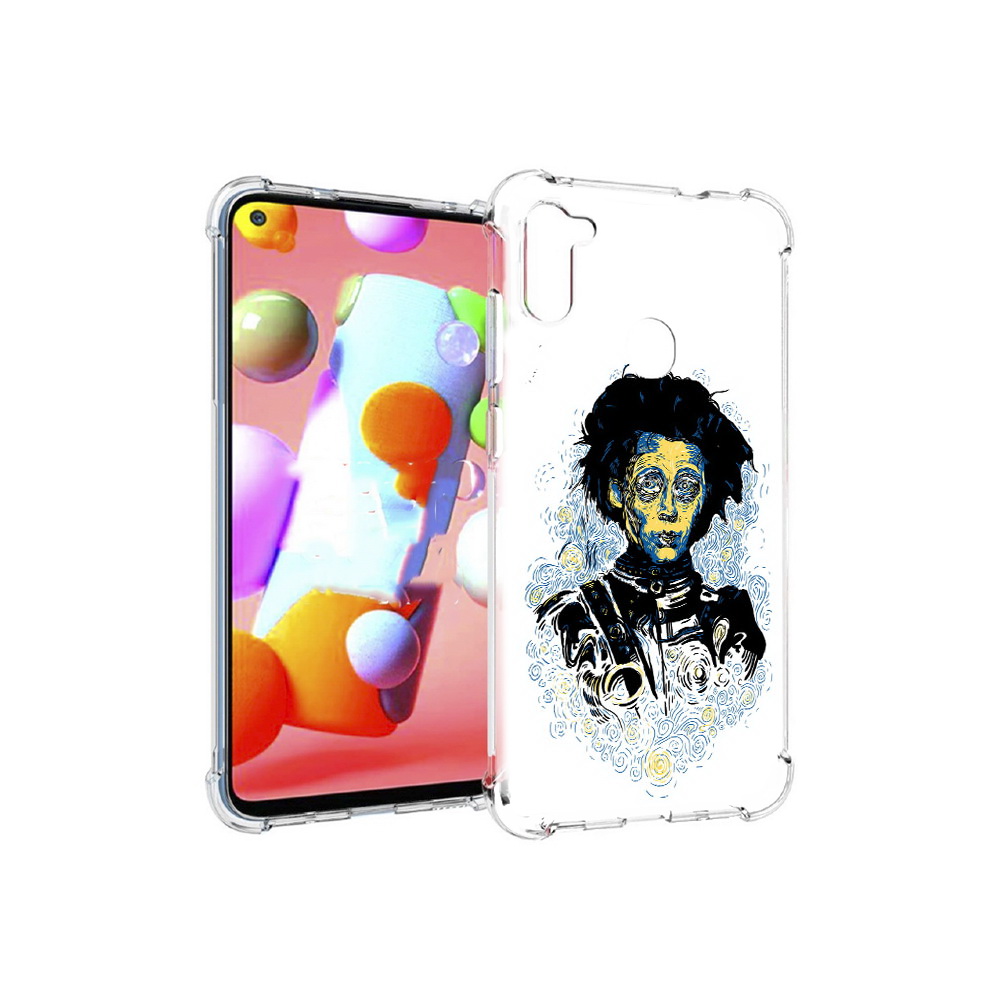 Чехол MyPads Tocco для Samsung Galaxy M11 парень черно-белый абстракция (PT147121.487.535)
