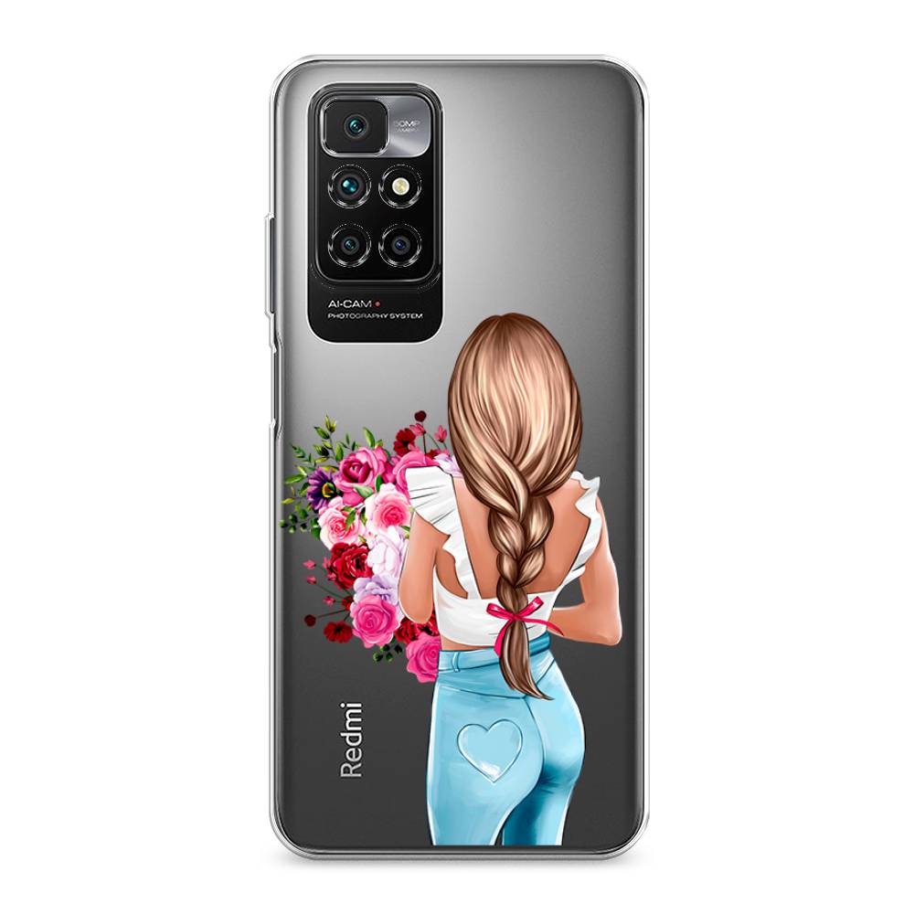 

Чехол на Xiaomi Redmi 10 "Девушка с цветами", Коричневый;розовый;голубой, 311350-6