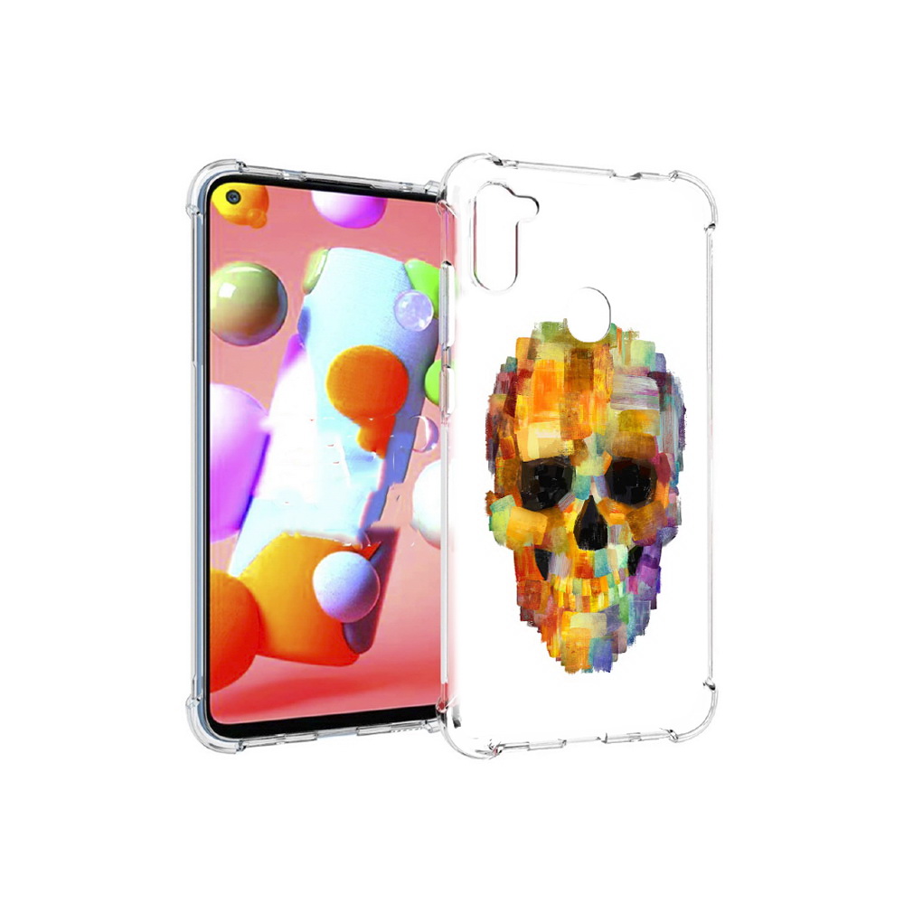 

Чехол MyPads Tocco для Samsung Galaxy M11 нарисованный череп (PT147121.487.516), Прозрачный, Tocco