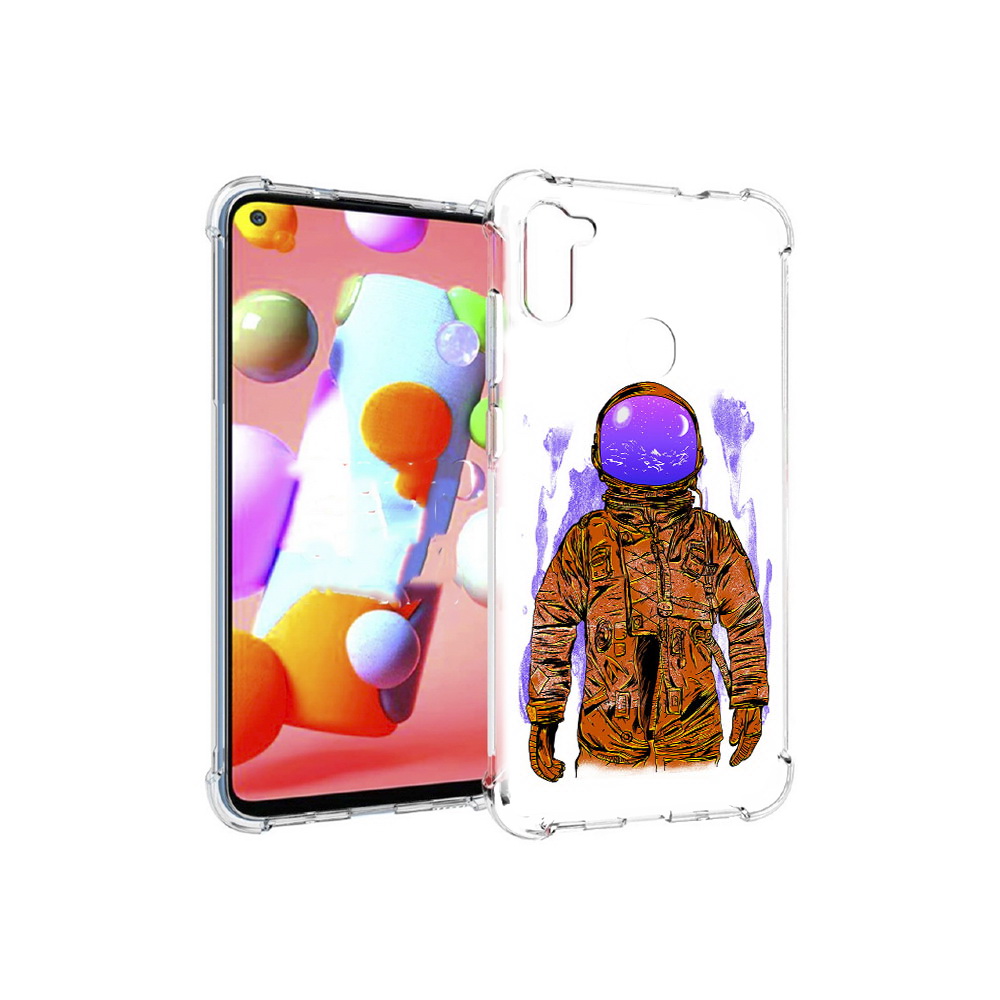 

Чехол MyPads Tocco для Samsung Galaxy M11 нарисованный мужчина в скафандре, Прозрачный, Tocco