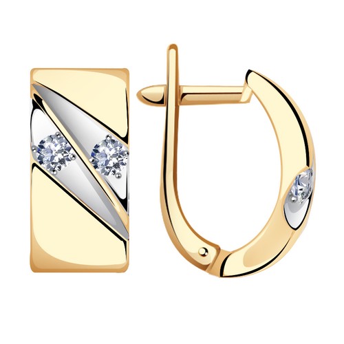 

Серьги из красного золота Александра 970001775645, swarovski\ фианит, 970001775645