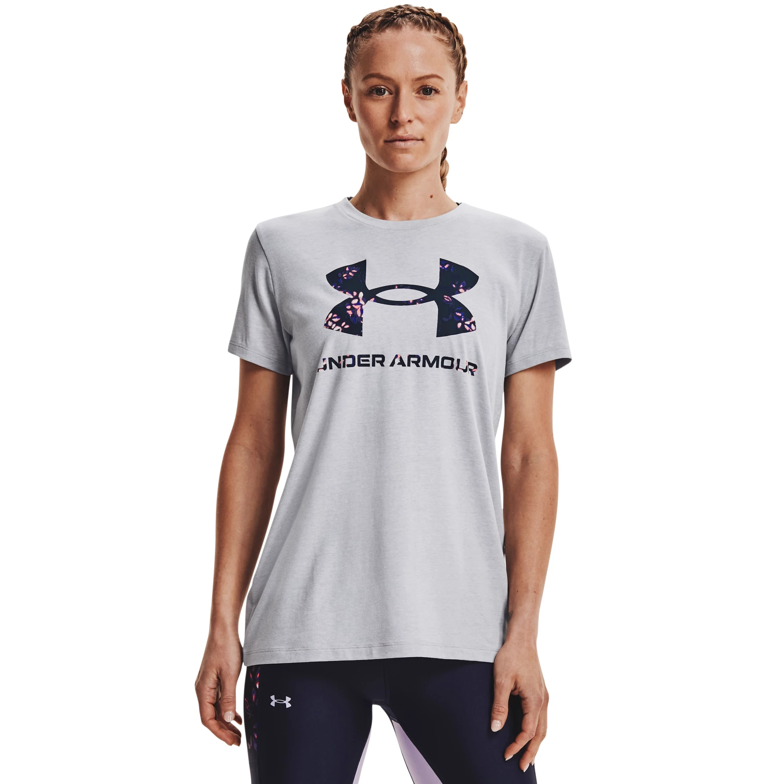 фото Футболка женская under armour 1356305-017 серая xs