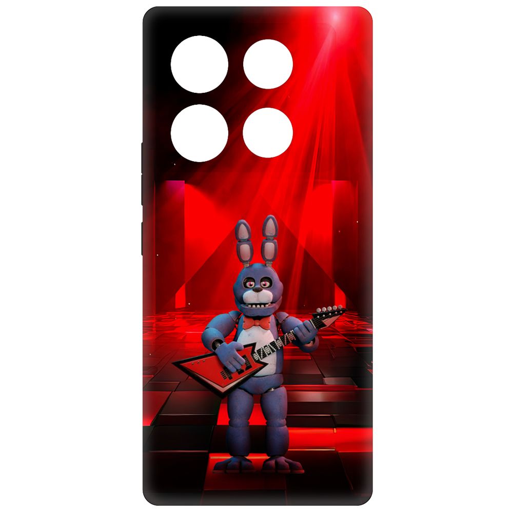 

Чехол-накладка Krutoff Soft Case ФНАФ - Бонни с гитарой для INFINIX Note 40 Pro 5G черный