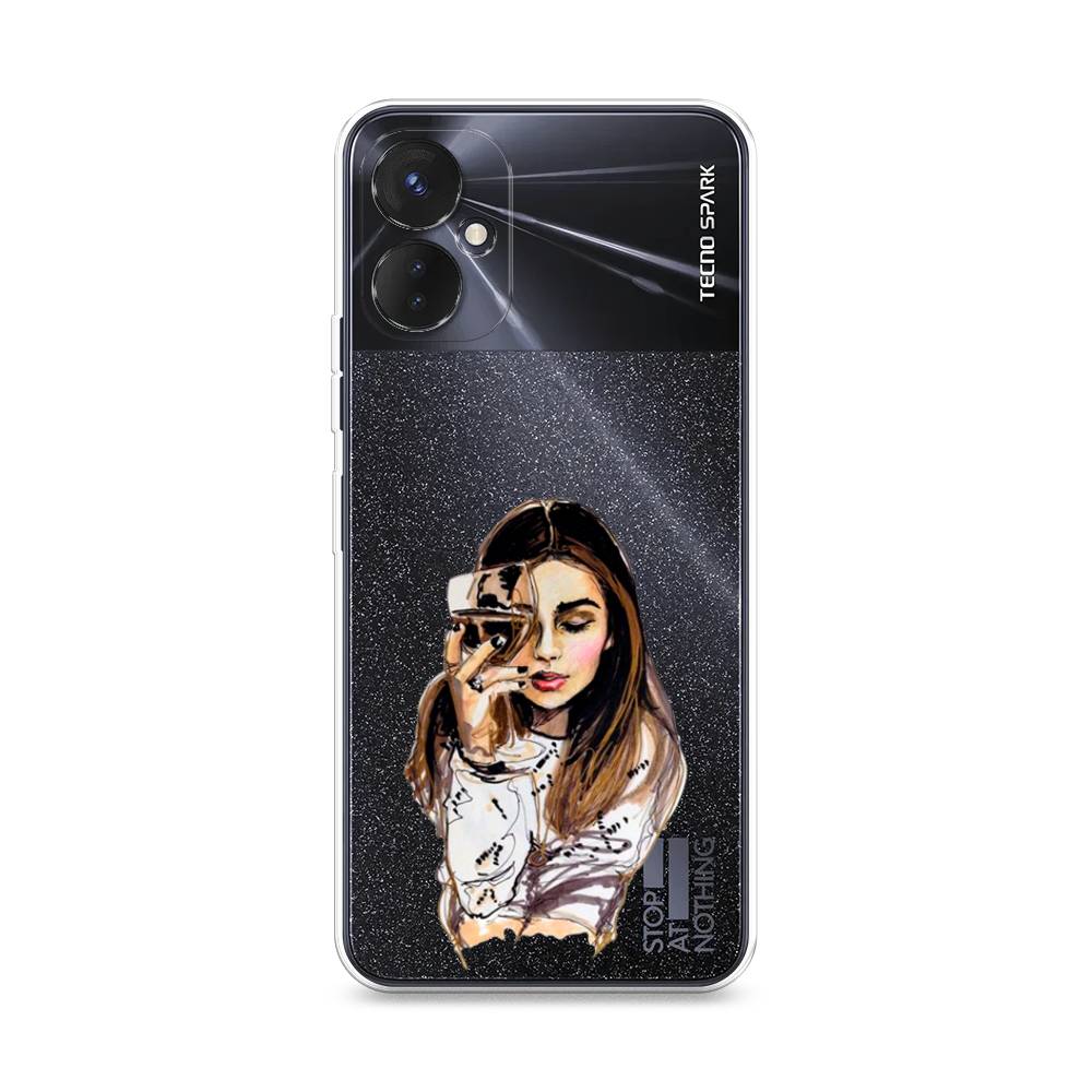 

Чехол Awog на Tecno Spark 9 Pro "Девушка с бокалом", 301950-7