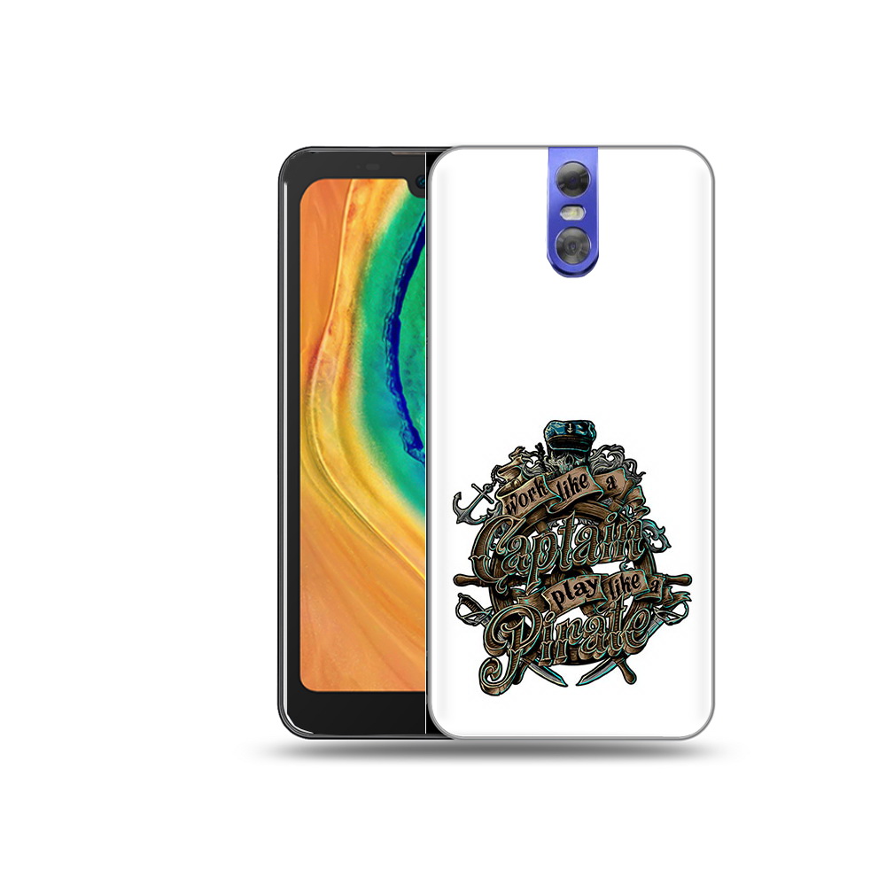 

Чехол MyPads Tocco для Doogee BL7000 капитан пиратов, Прозрачный, Tocco