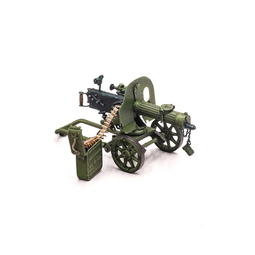 

Сборная модель MiniWarPaint Пулемет Максима с патронными коробками и лентами S-331, Пулемет Максима