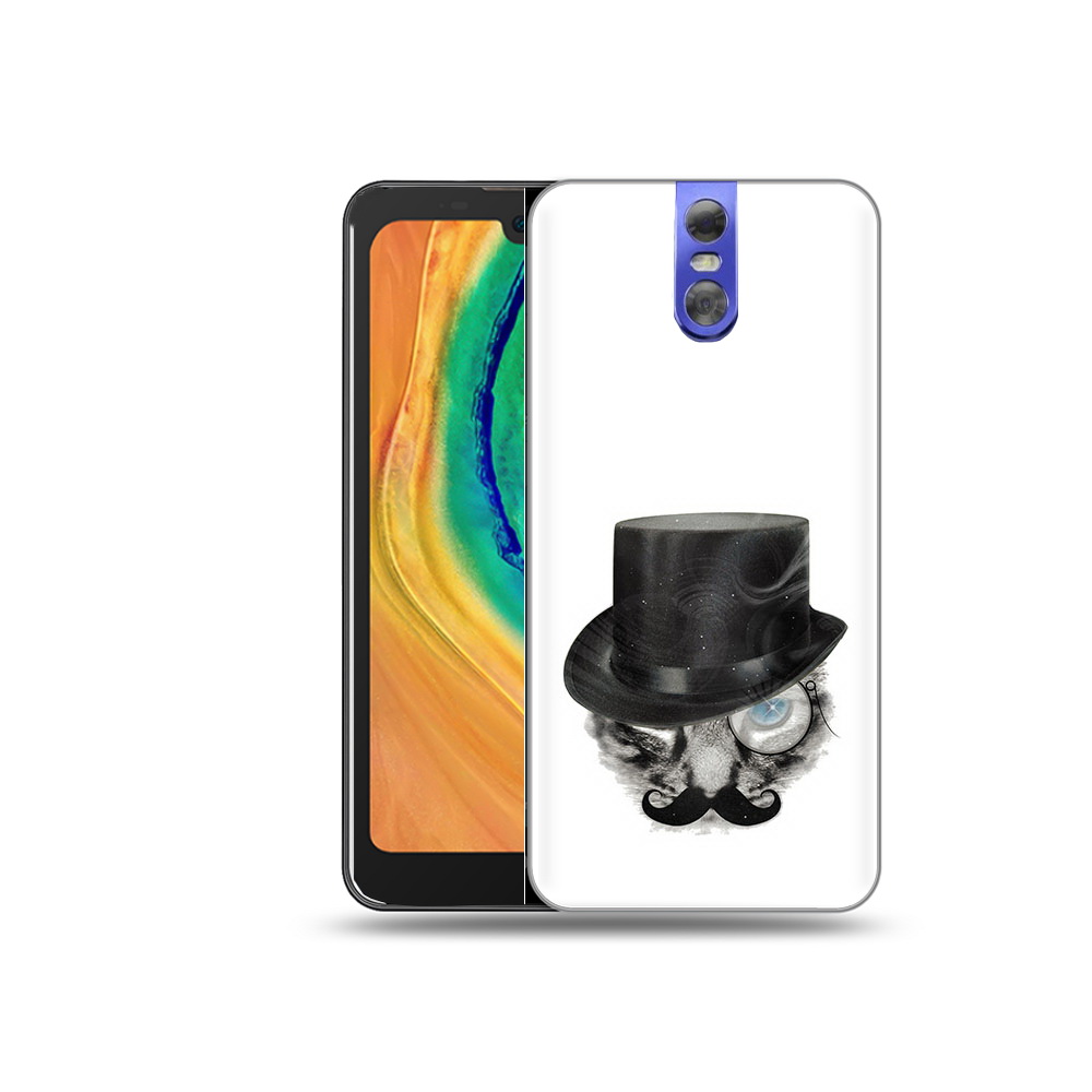 

Чехол MyPads Tocco для Doogee BL7000 интелегентный кот, Прозрачный, Tocco