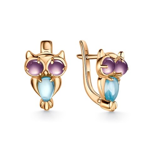 

Серьги из красного золота Магия Золота С130-873М3, фианит, С130-873М3