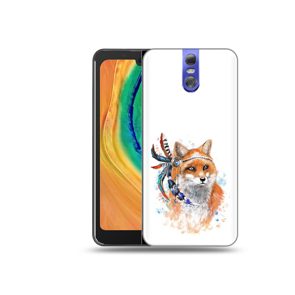 

Чехол MyPads Tocco для Doogee BL7000 инду лиса, Прозрачный, Tocco