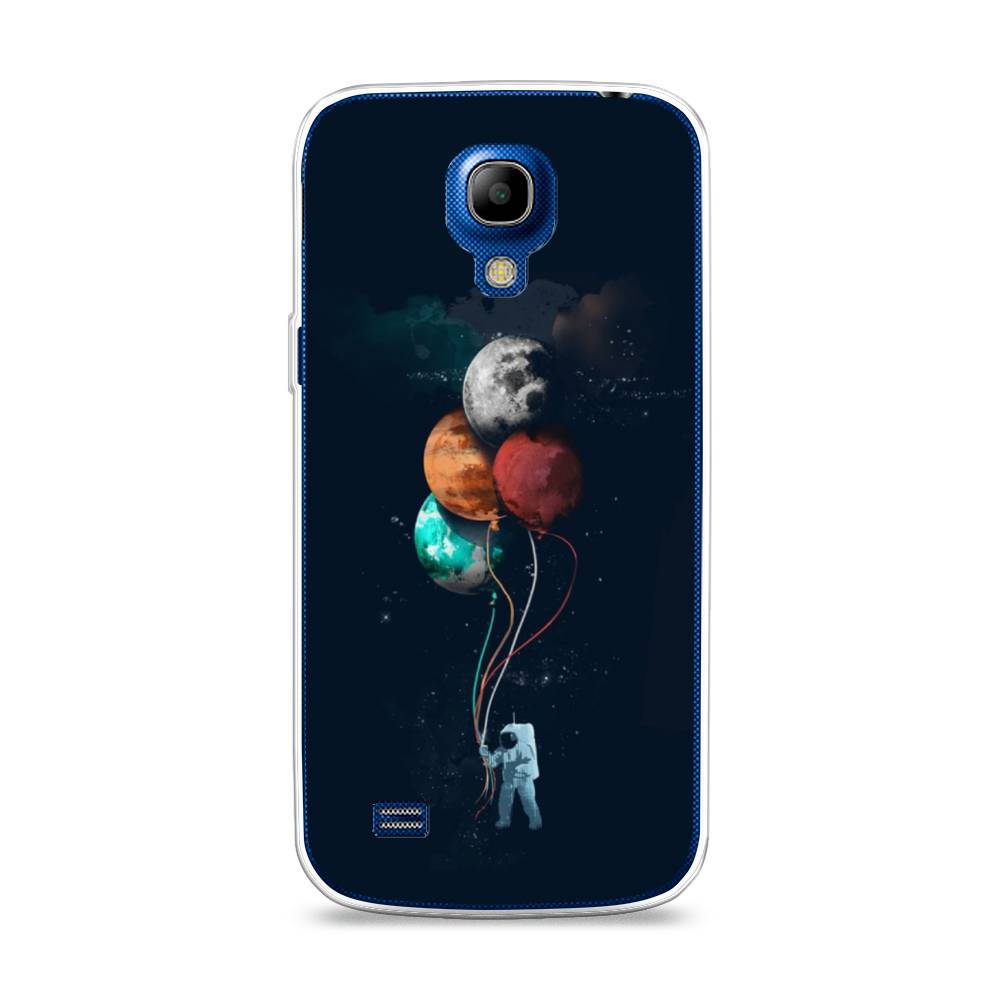 

Чехол на Samsung Galaxy S4 mini "Космонавт с шариками", Разноцветный, 24050-4