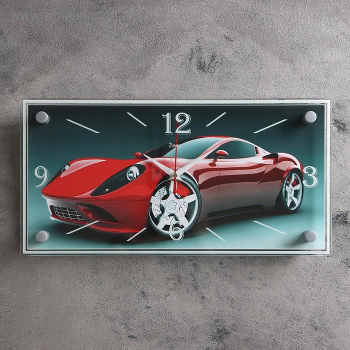 

Часы настенные, : Транспорт, Спорткар, 19х39 см