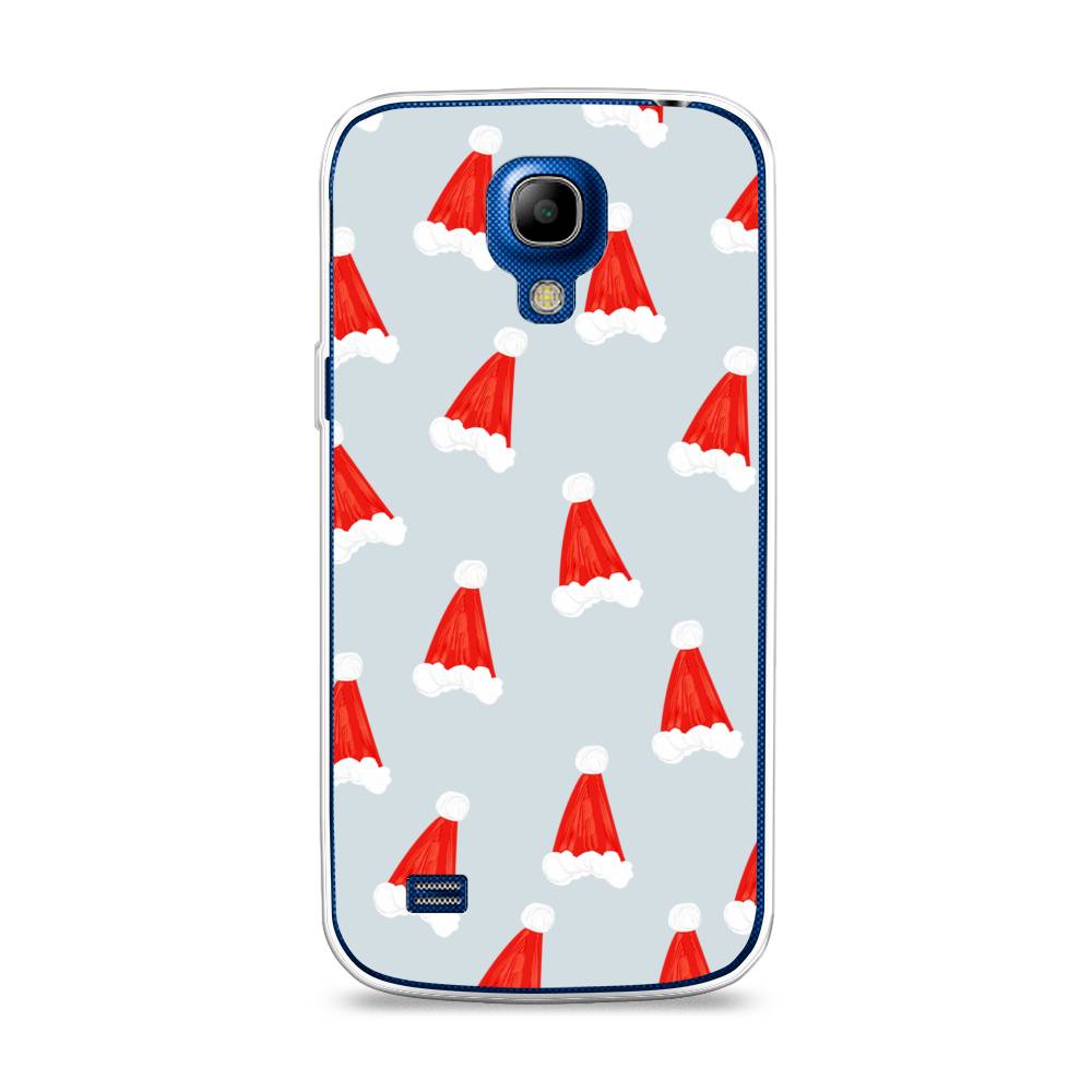 

Чехол на Samsung Galaxy S4 mini "Новогодние шапочки", Белый;красный;серый, 24050-5