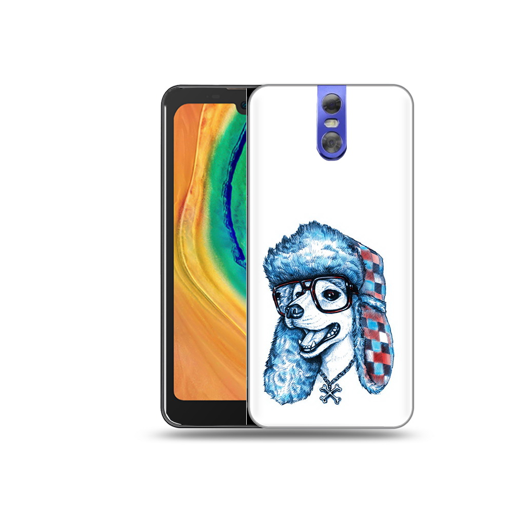 

Чехол MyPads Tocco для Doogee BL7000 зимний пес, Прозрачный, Tocco