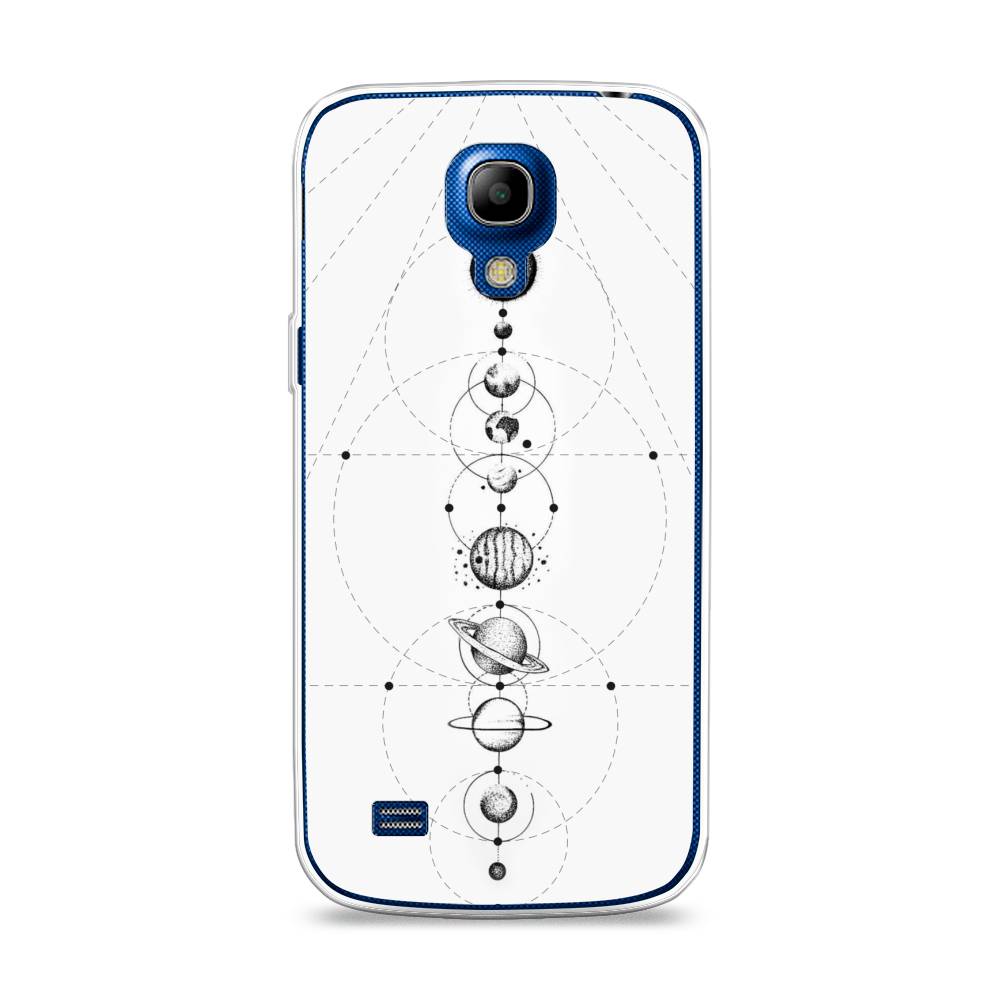 

Чехол на Samsung Galaxy S4 mini "Парад планет", Серый, 24050-2