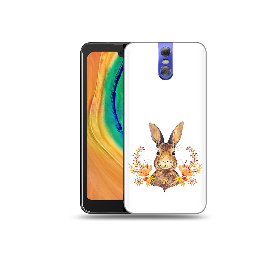 

Чехол MyPads Tocco для Doogee BL7000 зайка в цветах, Прозрачный, Tocco