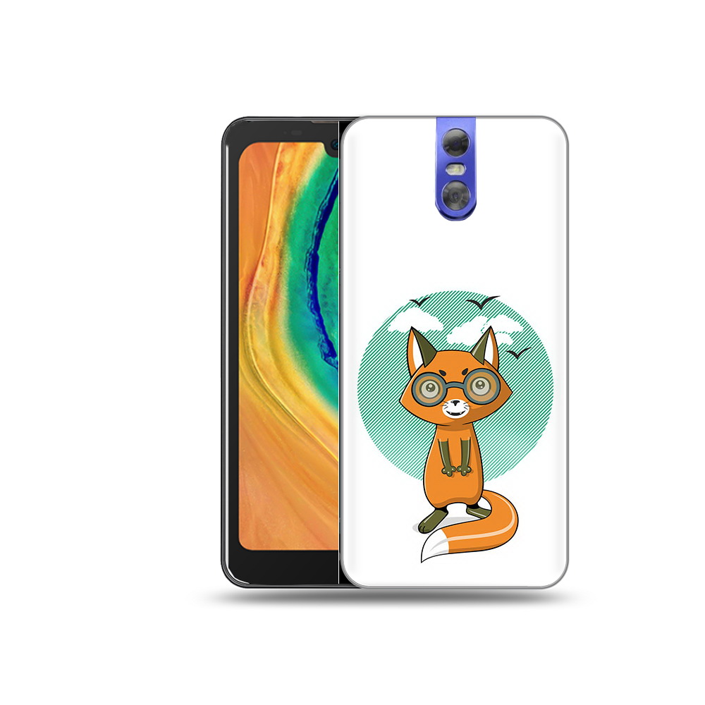 

Чехол MyPads Tocco для Doogee BL7000 задумчивая лиса, Прозрачный, Tocco