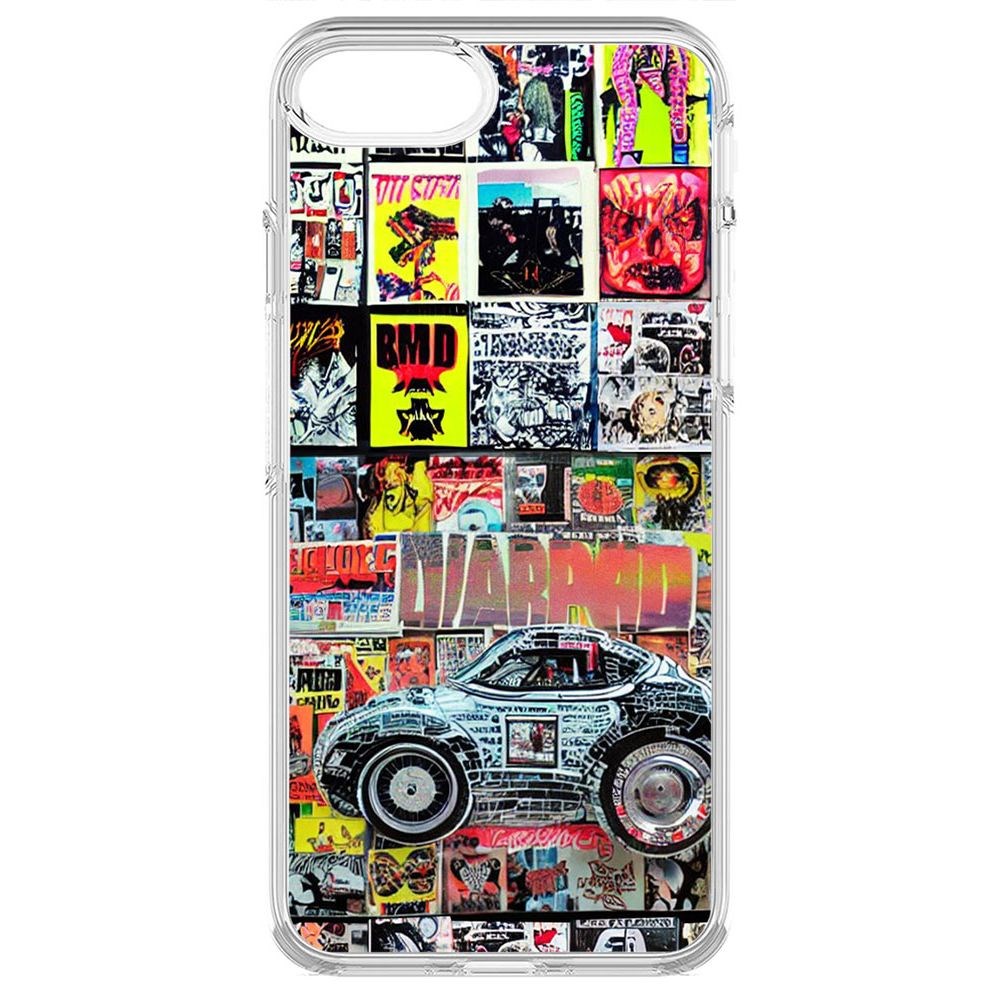Чехол-накладка Krutoff Clear Case Автопамфлет для iPhone 7
