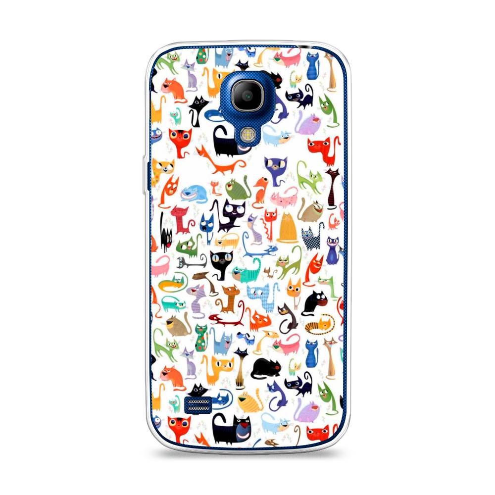 

Чехол на Samsung Galaxy S4 mini "Цветные коты", Разноцветный, 24050-1