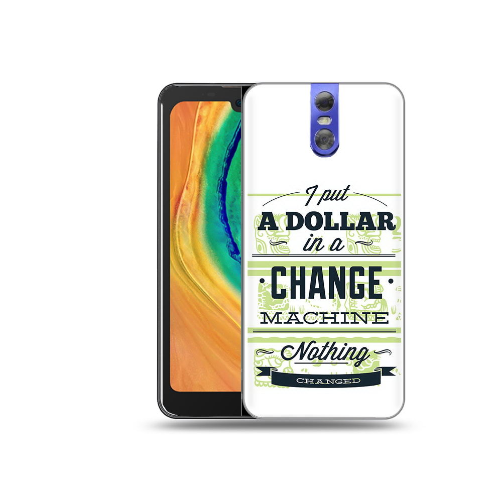 

Чехол MyPads Tocco для Doogee BL7000 доллар надпись, Прозрачный, Tocco
