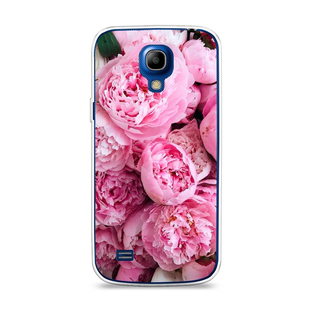 

Чехол на Samsung Galaxy S4 mini "Розовые пионы", Бежевый;розовый, 24050-2