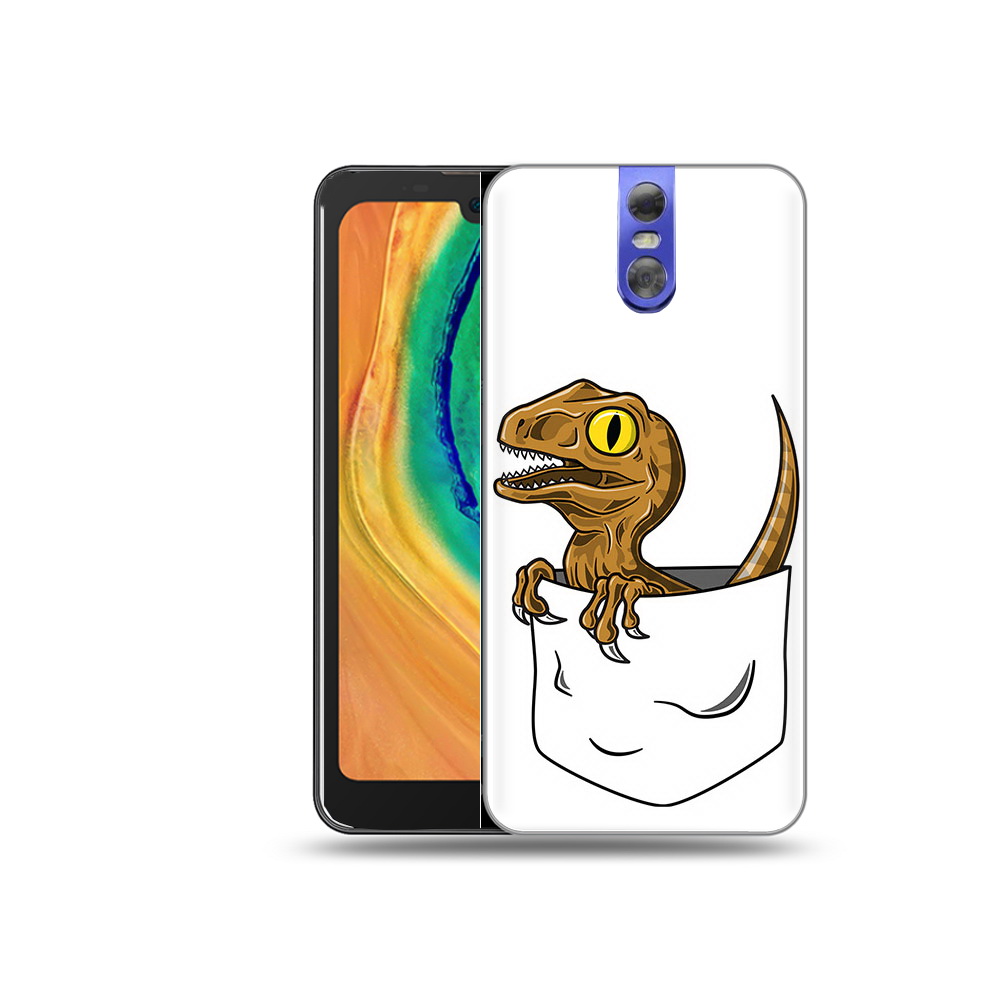 

Чехол MyPads Tocco для Doogee BL7000 динозавр в кармане, Прозрачный, Tocco