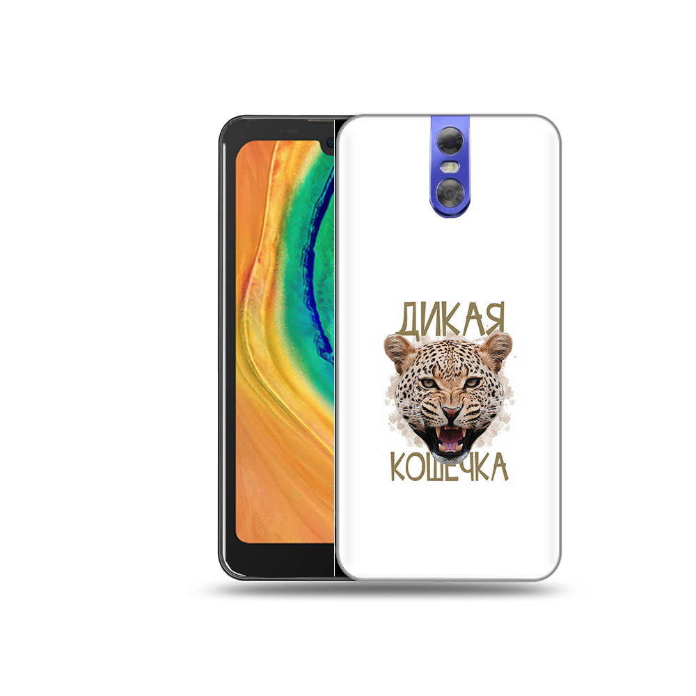 

Чехол MyPads Tocco для Doogee BL7000 дикая кошечка, Прозрачный, Tocco