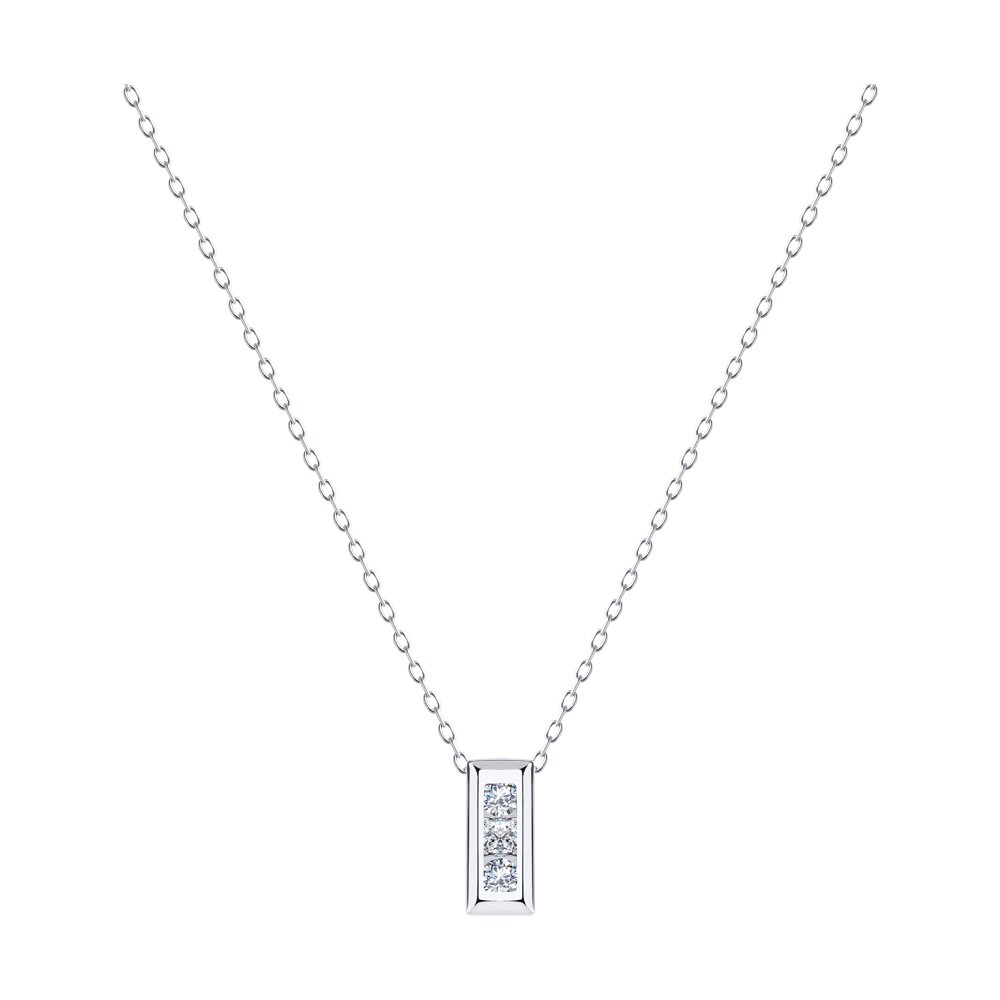 

Колье из белого золота с фианитом 45 см Diamant 52-170-01553-1, 52-170-01553-1