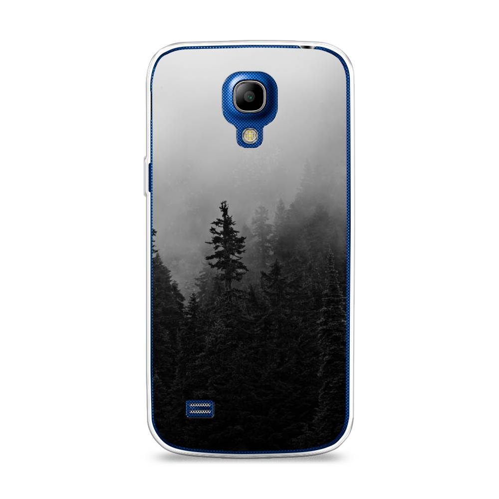 

Чехол на Samsung Galaxy S4 mini "Туманный лес", Серый;черный, 24050-2
