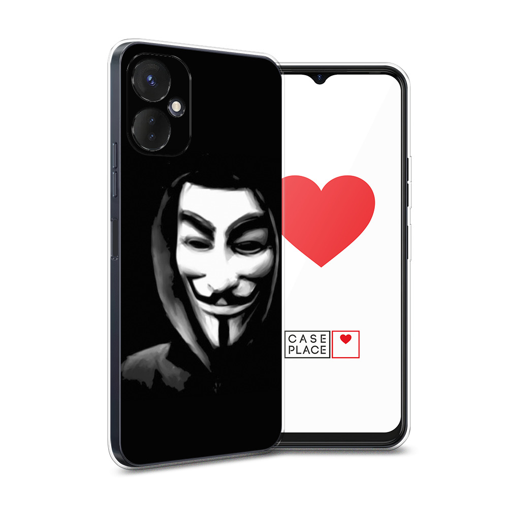 

Силиконовый чехол Awog "Анонимус" для Tecno Spark 9 Pro, Черный, 301950-5