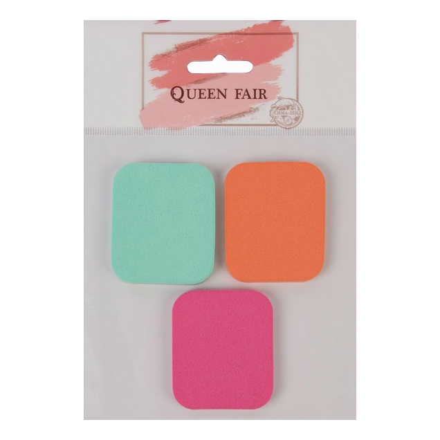 

Спонжи для макияжа Queen Fair 3 шт., Разноцветный
