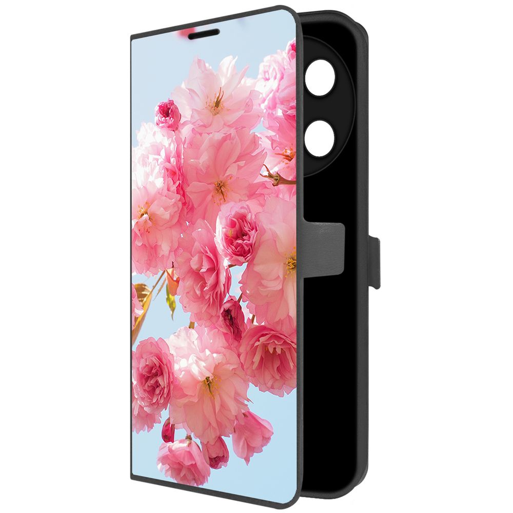 

Чехол-книжка Krutoff Eco Book для TECNO Camon 30 Pro 5G Сакура (черный)
