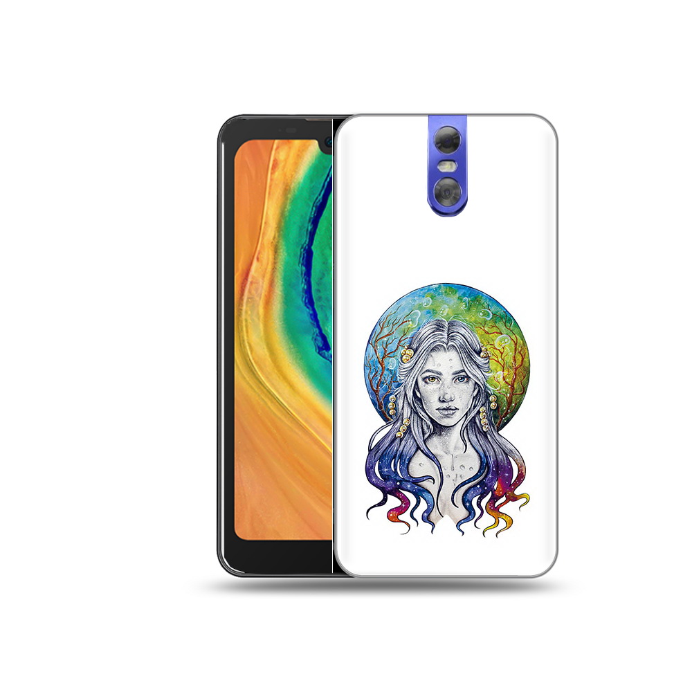 

Чехол MyPads Tocco для Doogee BL7000 девушка с красивыми волосами, Прозрачный, Tocco