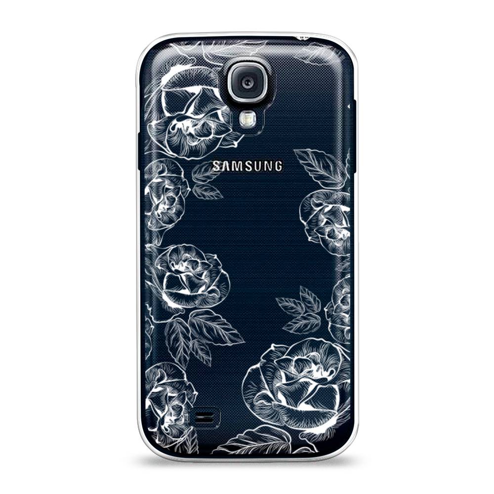 

Чехол на Samsung Galaxy S4 "Розы графика", Черный;серый, 23950-2